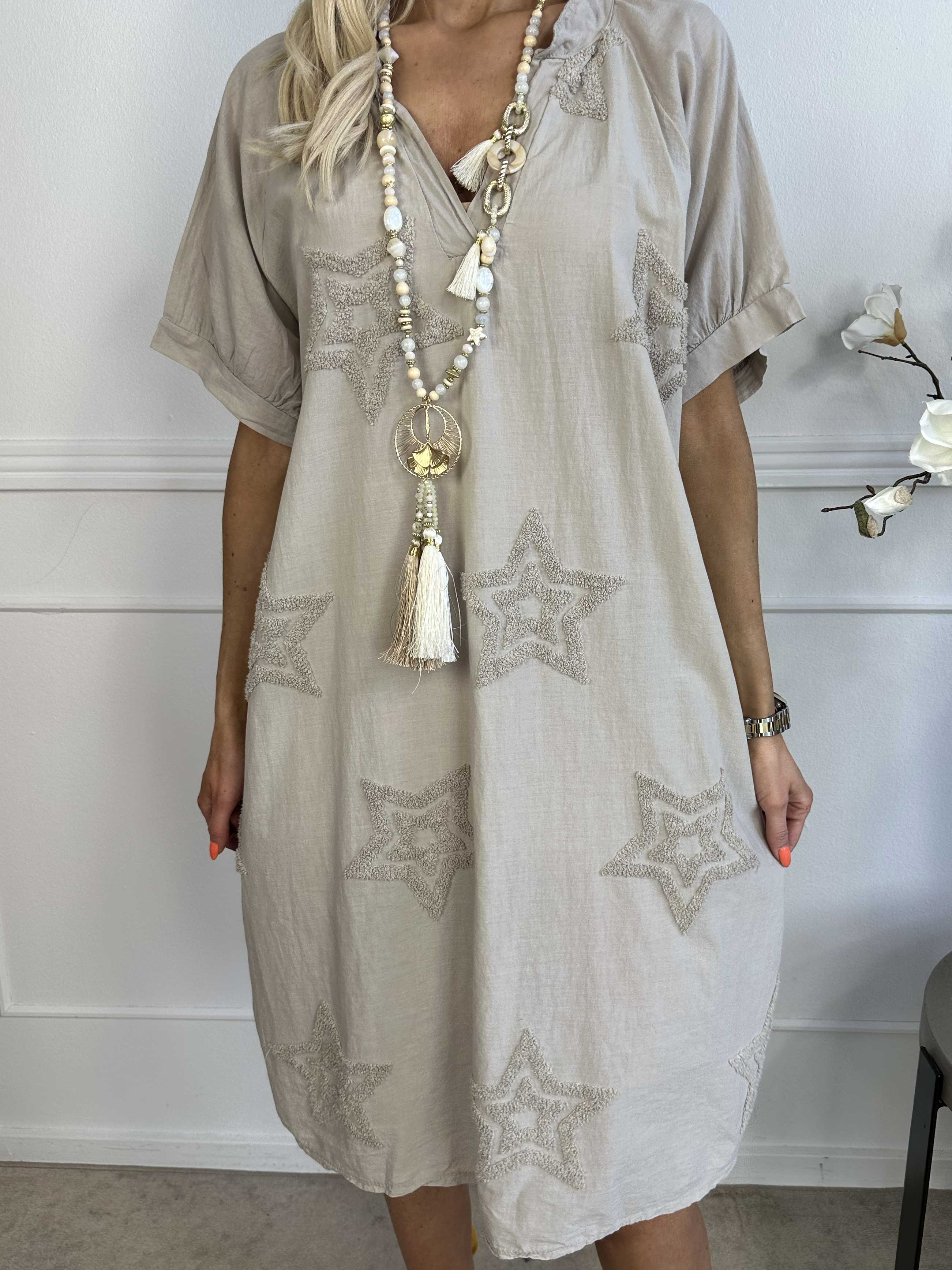 Nannali - Söt bomullsklänning med stjärnor